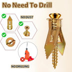 SEESE 40PCS Self-Drilling Drywall Anchors and Screws Kit, 12x30mm