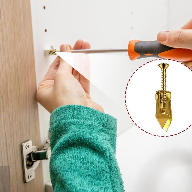 SEESE 40PCS Self-Drilling Drywall Anchors and Screws Kit, 12x30mm