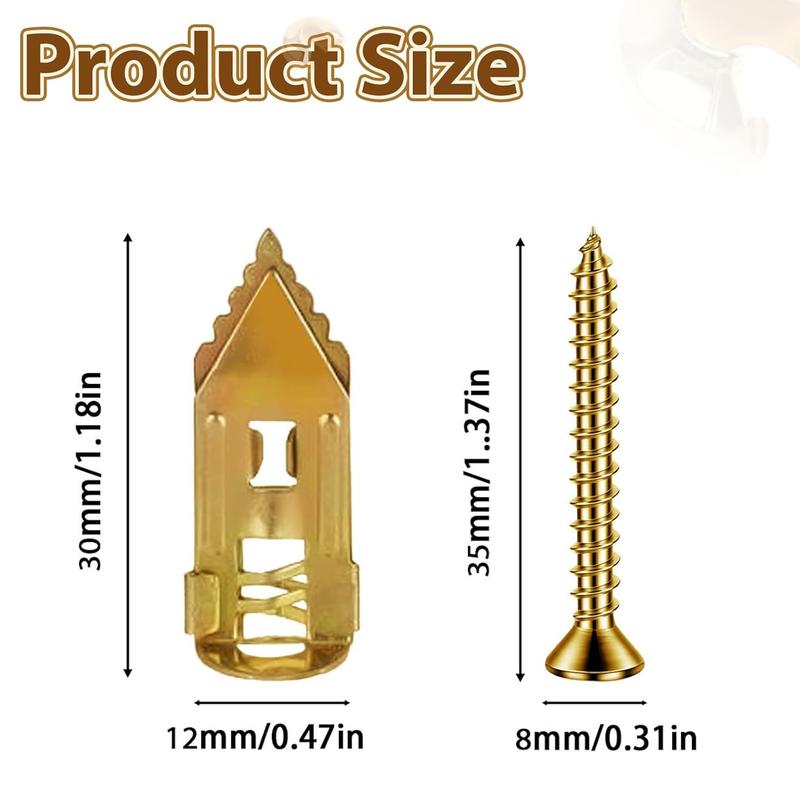 SEESE 40PCS Self-Drilling Drywall Anchors and Screws Kit, 12x30mm