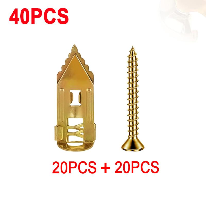 SEESE 40PCS Self-Drilling Drywall Anchors and Screws Kit, 12x30mm