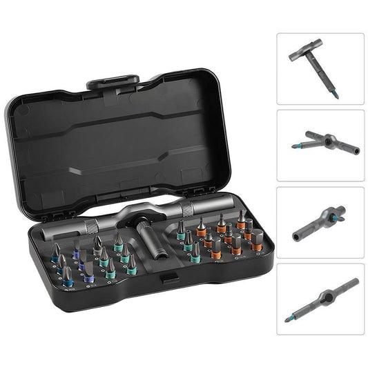 SEESE 24 in 1 Magnetic Screwdriver Set,Rotary Ratchet Sscrewdriver Set