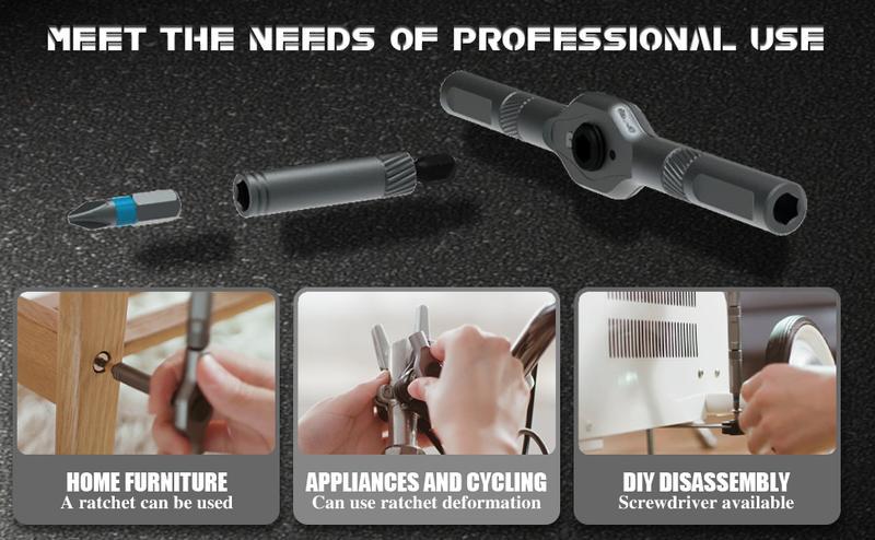 SEESE 24 in 1 Magnetic Screwdriver Set,Rotary Ratchet Sscrewdriver Set